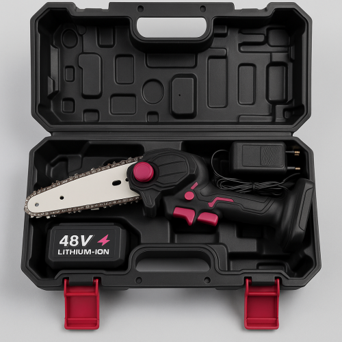 MINI MOTOSIERRA DE MANO INALAMBRICA 2 BATERIAS 48V