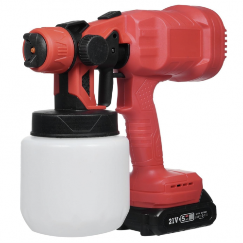 PISTOLA DE PINTURA 2 BATERIAS 48V ROJA/ AZUL