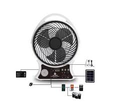 ABANICO RECARGABLE 14" SOLAR CON ALTAVOZ
