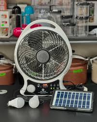 ABANICO RECARGABLE 14" SOLAR CON ALTAVOZ