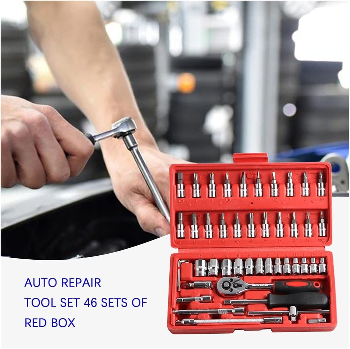 SET DE HERRAMIENTAS 46 LLAVE DE 1/4