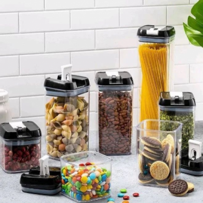SET ENVASE HERMETICO 7 PZ PARA ALIMENTOS Y CHISPERO DE CARGA USB