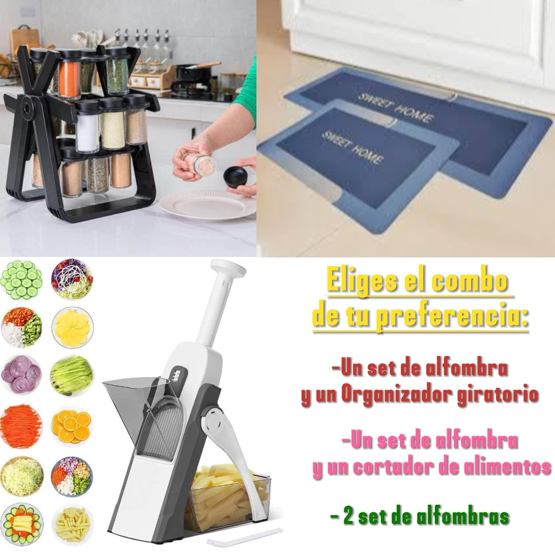 SET DE ALFOMBRAS + CORTADOR DE ALIMENTOS