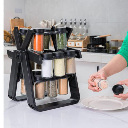 GRAN OFERTA-ORGANIZADOR REDONDO DE COCINA 3 NIVELES + ORGANIZADOR GIRATORIO DE ESPECIAS CON 18 TARROS