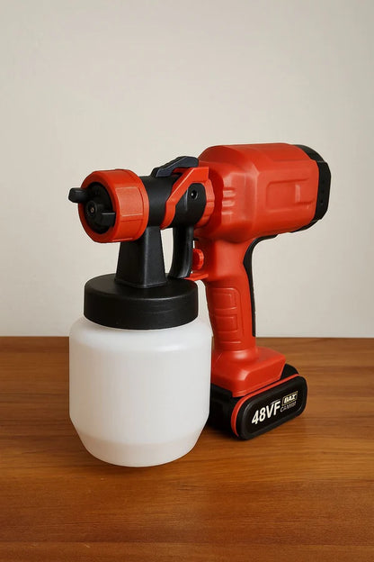 PISTOLA DE PINTURA 2 BATERIAS 48V ROJA/ AZUL