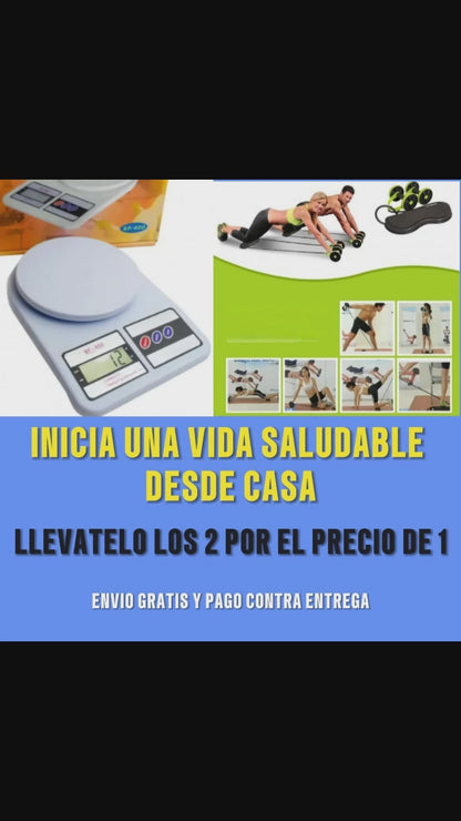 RUEDA DE EJERCICIOS /Revoflex Multitrainer con Step+BALANZA PARA ALIMENTOS