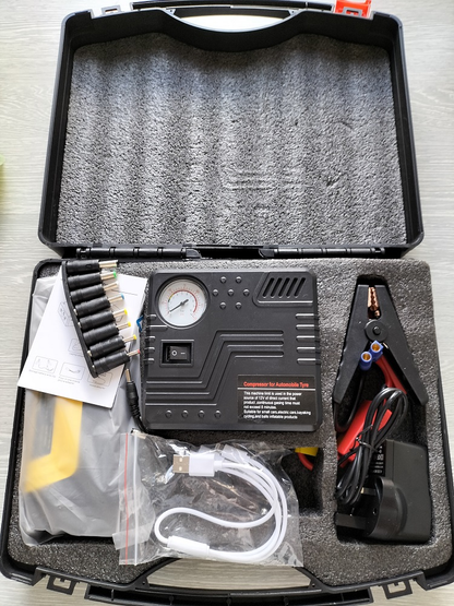COMBO 2 en 1 JUMPER DE VEHICULO + BOMBA DE AIRE